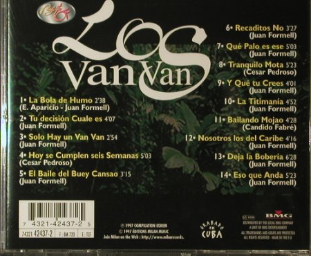 Los Van Van: Best Of, Milan Latino (42437-2), EU, 1997 Typ: CD Best.-Nr.: 95988 Preis: 10,00 Euro