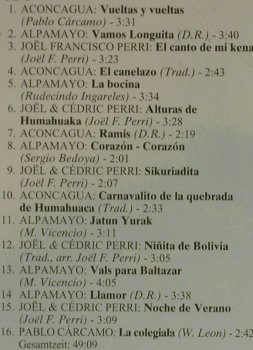 V.A.Zauber Der Andenflöten: Alpamayo,Aconcagua..., 32 Tr., SR International(37 128 6), D,  - 2CD - 97290 - 7,50 Euro