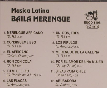 Musica Latina: Baila Merengue, ARC Music(EUCD 1198), A, 1992 - CD - 99606 - 7,50 Euro