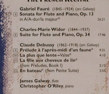 Galway,James / Christopher O'Riley: The French Recital, RCA Red Seal(09026 68351 2), EC, 1996 - CD - 80302 - 7,50 Euro
