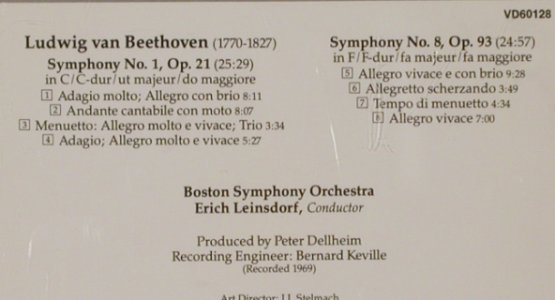 Beethoven,Ludwig van: Sinfonien Nr.1 & 8, RCA Victrola(VD 60128), D, 1989 - CD - 80308 - 7,50 Euro