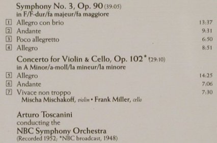 Brahms,Johannes: Symphony No.3/Doppelkonzert, RCA Victor (GD 60529), D, 1990 Typ: CD Best.-Nr.: 80313 Preis: 7,50 Euro