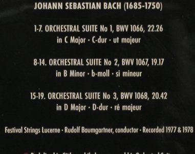 Bach,Johann Sebastian: Orchestral Suite Nos 1-3, RCA(74321 24196 2), D, 1995 - CD - 80327 - 7,50 Euro