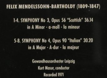 Mendelssohn,Felix: Symphonie No.3+4, Scottish,Italian, RCA(74321 17891 2), D, 1994 - CD - 80328 - 7,50 Euro