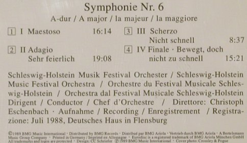 Bruckner,Anton: Symphonie No. 6, Eurodisc/BMG (RD 69010), D, 1989 Typ: CD Best.-Nr.: 80333 Preis: 10,00 Euro