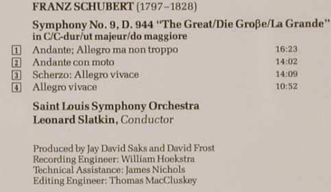 Schubert,Franz: Symphony No.9, RCA Victor(RD 60174), D, 1990 - CD - 80337 - 10,00 Euro