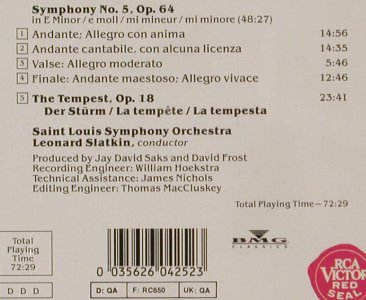 Tschaikovsky,Peter: Symphony No.5- The Tempest, RCA Victor(RD 60425), D, 1990 - CD - 80338 - 10,00 Euro