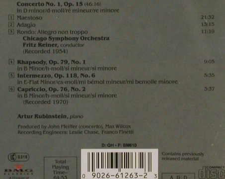 Brahms,Johannes: Piano Concerto No.1, RCA Victor (09026 61263 2), D, 1992 Typ: CD Best.-Nr.: 80340 Preis: 7,50 Euro