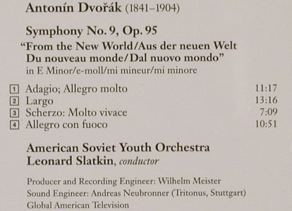 Dvorák,Antonín: Symphony No. 9, RCA Victor(09026 60594 2), D, 1992 - CD - 80344 - 10,00 Euro