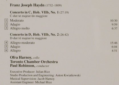 Harnoy,Ofra: Haydn Cello Concertos No.1 & 2, RCA Victor(09026 60722 2), D, 1993 - CD - 80348 - 10,00 Euro