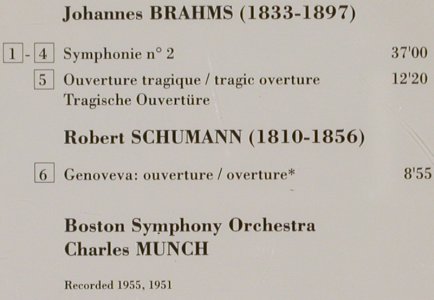 Brahms,Johannes: Symphony No.2/Schumann,Genoveva, RCA Victor (GD 60682), D, 1991 Typ: CD Best.-Nr.: 80351 Preis: 10,00 Euro
