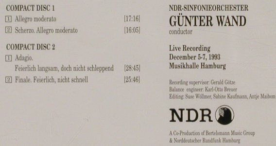 Bruckner,Anton: Symphonie No. 8, RCA Victor (09026 68047 2), D, 1995 Typ: 2CD Best.-Nr.: 80357 Preis: 15,00 Euro