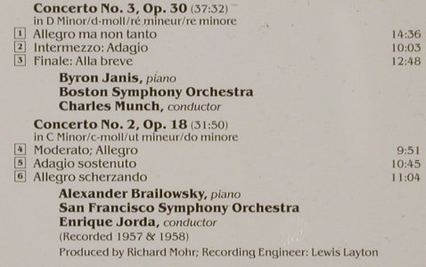 Rachmaninov,Sergei: Piano Concertos Nos. 2 & 3, RCA Victor (VD 60540), D, 1991 Typ: CD Best.-Nr.: 80365 Preis: 7,50 Euro