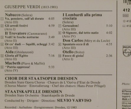 Verdi,Guiseppe: Italian Opera Choruses, Philips (412 235-2), D, 1983 Typ: CD Best.-Nr.: 80389 Preis: 7,50 Euro