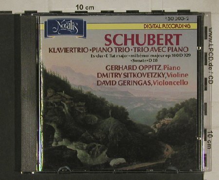 Schubert,Franz: Klaviertrios,op.100,D929,Sonate D28, Novalis (150 003-2), D, 1985 Typ: CD Best.-Nr.: 80421 Preis: 5,00 Euro