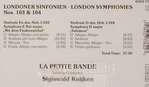 Hayden,Joseph: London Symphonies 103 & 104, DHM/BMG(05472 77362 2), D, FS-New, 1997 - CD - 80978 - 7,50 Euro