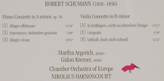 Schumann,Robert: Piano & Violin Concerto, Teldec(), D, 1994 - CD - 81087 - 7,50 Euro