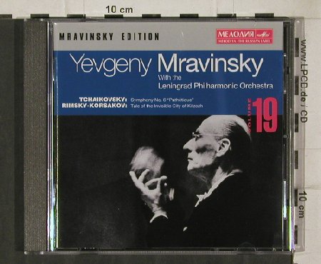 Mravinsky,Yevgeny: Tchaikovsky,Leningrad Philh.Orch'52, Melodia-Edition Vol.19 (29408 2), EC, 1996 Typ: CD Best.-Nr.: 81243 Preis: 10,00 Euro