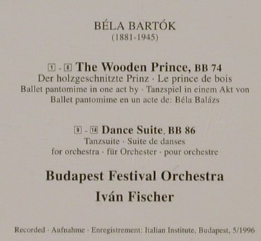 Bartók,Béla: The Wooden Prince, Dance Suite, Philips(), D, 1997 - CD - 81255 - 9,00 Euro