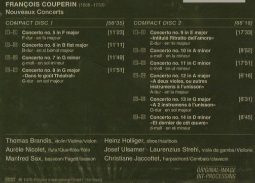 Couperin,Francois: Nouveaux Concerts, FS-New, Archiv(459 484-2), D, 1976 - 2CD - 81259 - 9,00 Euro