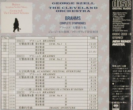 Brahms,Johannes: Symphonies (Complete), Sony(00DC 203~6), J, 1989 - 4CD - 81331 - 15,00 Euro