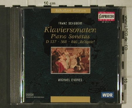 Schubert,Franz: Klaviersonaten D537,568,840/959,960, Capriccio/WDR (49 075 3/076 0), D, 1996 Typ: CD*2 Best.-Nr.: 81396 Preis: 7,50 Euro
