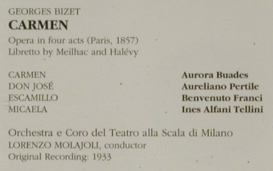 Pertile,Aureliano: Vol.5-Bizet, Carmen, Vocal Archives (VA 1219.20), I, 1999 Typ: 2CD Best.-Nr.: 81425 Preis: 7,50 Euro