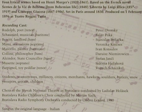 Puccini,Giacomo: La Boheme , Bohemian Life, ital., Electrecord (L1 0390/0391), CZ, 1998 Typ: 2CD Best.-Nr.: 81439 Preis: 7,50 Euro