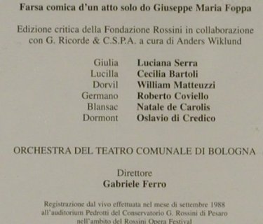 Rossini,Gioacchino: La Scala di Seta, Live,  Stoc, Hommage(7001839-HOM), D,  - 2CD - 81448 - 5,00 Euro