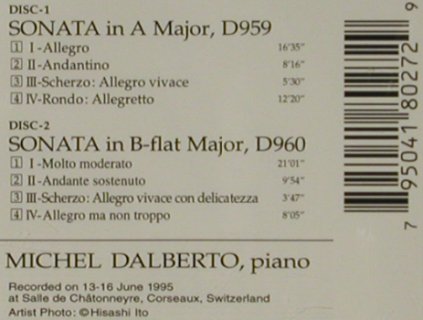 Schubert,Franz: Piano Sonatas Complete,D959,960, Denon (CO-18027-28), US, 1997 Typ: 2CD Best.-Nr.: 81458 Preis: 9,00 Euro