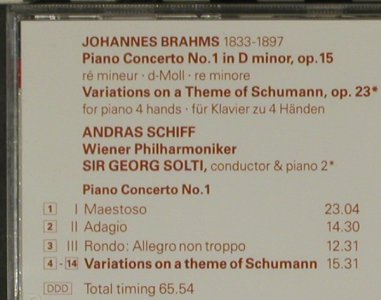 Brahms,Johannes: Piano Concerto No.1/SchumannVarOP23, Decca (425 110-2), D, 1989 Typ: CD Best.-Nr.: 81497 Preis: 7,50 Euro