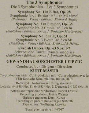 Bruch,Max: The 3 Symphonies, op.28,36,51, Philips (420 932-2), D, 1988 Typ: 2CD Best.-Nr.: 81511 Preis: 7,50 Euro