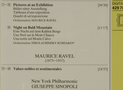 Mussorgsky,Modest / Ravel: Pictures at an Exhibition/Night on., D.Gr. (429 785-2), D, 1990 Typ: CD Best.-Nr.: 81529 Preis: 7,50 Euro