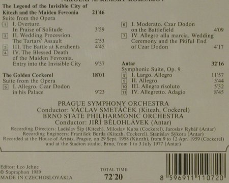 Rimsky-Korsakov,Nicolai: The Invisible City of Kitezh..., Supraphon (11 1107-2), CZ, 1989 Typ: CD Best.-Nr.: 81530 Preis: 7,50 Euro