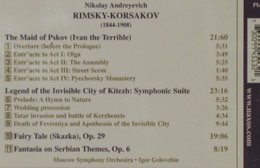 Rimsky-Korsakov,Nicolai: The Maid of Pskov, Naxos (8.553513), , 2000 Typ: CD Best.-Nr.: 81531 Preis: 5,00 Euro