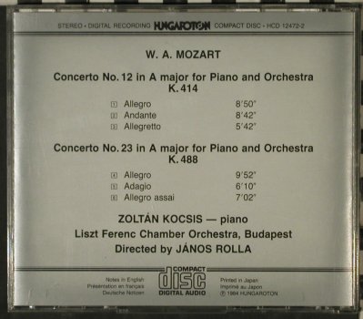 Mozart,Wolfgang Amadeus: Piano Concertos in Amajor,K.414&488, Hungaroton(HCD 12472-2), H, 1984 - CD - 81537 - 9,00 Euro