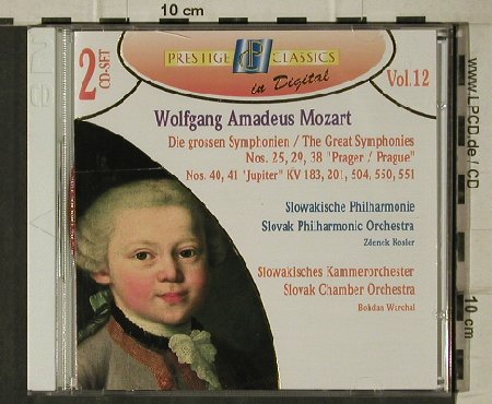 Mozart,Wolfgang Amadeus: Die großen Symphonien,Nos.25,29,38, Prestige Classics Vol.12 (5125), CZ Typ: 2CD Best.-Nr.: 81538 Preis: 5,00 Euro