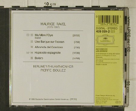 Ravel,Maurice: Bolero, D.Gr. (439 859-2), D, 1994 Typ: CD Best.-Nr.: 81546 Preis: 6,00 Euro