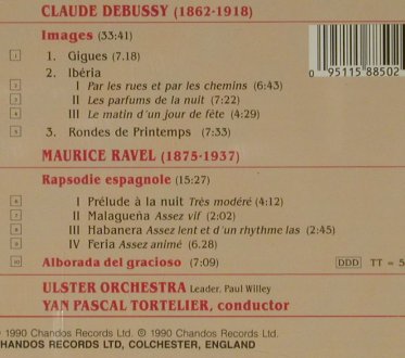 Debussy,Claude / Ravel: Images/Rapsodie espagnole, Chandos(CHAN 8850), UK, 1990 - CD - 81547 - 6,00 Euro