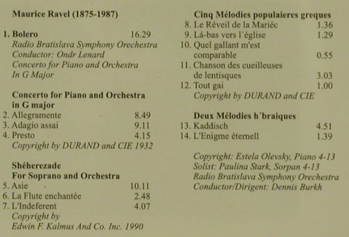 Ravel,Maurice: Colletion, Bolero/Sheherezade, allegro (2086), EU, 2011 Typ: CD Best.-Nr.: 81559 Preis: 5,00 Euro