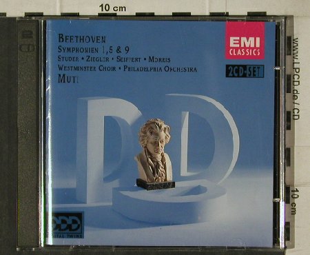 Beethoven,Ludwig van: Sinfonien Nr.1,5 &9,op.67,op.21,125, EMI(7 67555 2), D, 1992 - 2CD - 81569 - 10,00 Euro