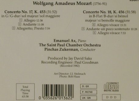 Mozart,Wolfgang Amadeus: Piano Concertos Nos.17&18, RCA Victrola (VD 60136), D, 1989 Typ: CD Best.-Nr.: 81575 Preis: 7,50 Euro