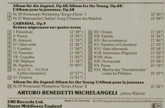 Schumann,Robert: Carnaval op.9,Album f.d.Jugend op86, EMI(CDC 7 49325 2), D, 1975 - CD - 81609 - 10,00 Euro
