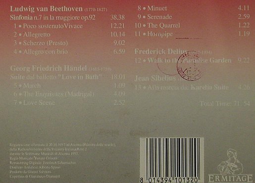 Beecham,Sir Thomas: Beethoven,Händel,Delius,Sibelius, Ermitage(ERM 132), I, 1993 - CD - 81634 - 5,00 Euro