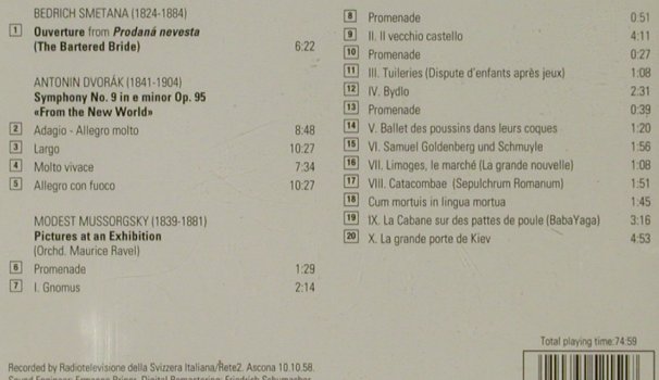 Ancerl,Karel: Smetana, Dvorak, Mussorgsky, Aura Music (AUR 151-2 ADD), I, 1999 Typ: CD Best.-Nr.: 81642 Preis: 4,00 Euro
