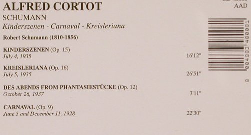 Schumann,Robert: Kinderszenen,Carnival,Kreisleriana, Magic Talent(48008), Cedar, 1996 - CD - 81705 - 4,00 Euro