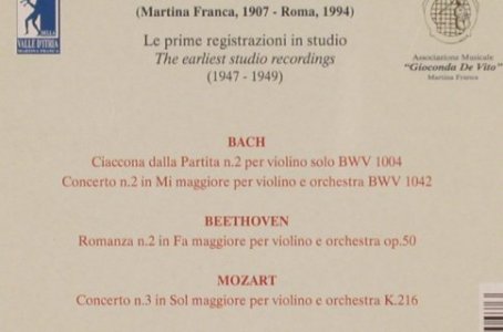 de Vito,Gioconda: The earliest studio recordings, Cedar (ISIS 333), I Typ: CD Best.-Nr.: 81708 Preis: 7,50 Euro