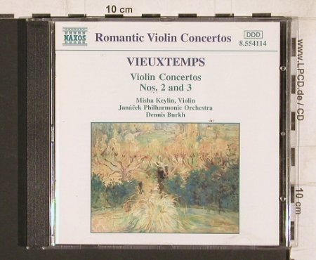 Vieuxtemps,Henri: Violin Concertos Nos.2 and 3, Naxos (8.554114), D, 1995 Typ: CD Best.-Nr.: 81720 Preis: 5,00 Euro