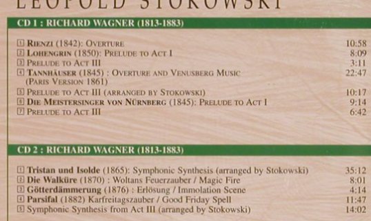 Stokowskyí,Leopold: Richard Wagner-Maestro Celebre, History(20.3292-HI), D,  - 2CD - 81722 - 7,50 Euro