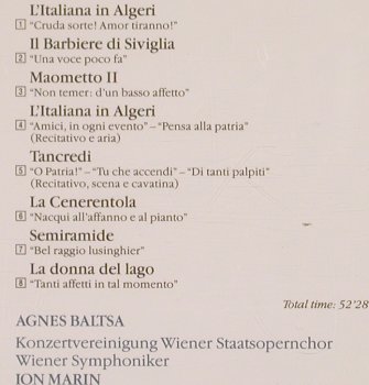 Baltsa,Agnes: sing Rossini, Sony (SK 45 964), NL, 1991 Typ: CD Best.-Nr.: 81733 Preis: 5,00 Euro